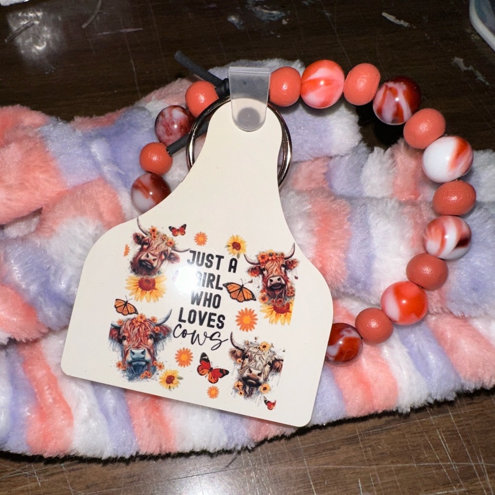 #13 Cowtag keychain